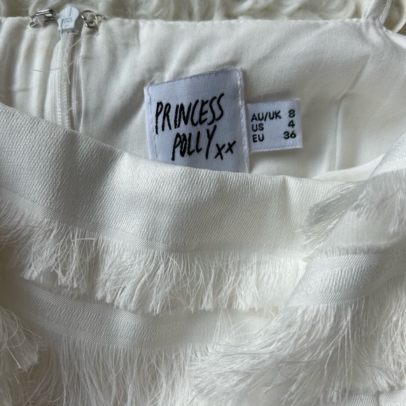 White Princess Polly Ruffle Mini Dress - Picture 2 of 3